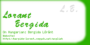 lorant bergida business card